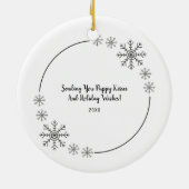 Foto Pet's First Christmas Keramik Ornament (Hinten)