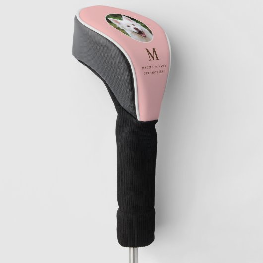 Foto Pfirsichfarben Personalisiert Golf Headcover (angewinkelt)