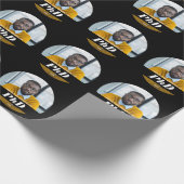 Foto PhD Grad Name Schwarzer Abschluss Geschenkpapier (Ecke)