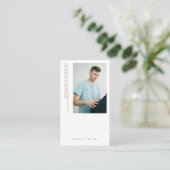 Foto Physiotherapeut Business Card Visitenkarte (Stehend Vorderseite)