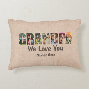 Foto Pillow GRANDPA Wir Liebe Sie, Bilder Namen hi Dekokissen