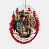 Foto Pine Tree Weihnachten Keramik Ornament (Rechts)