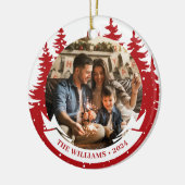Foto Pine Tree Weihnachten Keramik Ornament (Links)