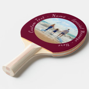 Foto Ping Pong Paddle - Benutzerdefinierter Text u Tischtennis Schläger