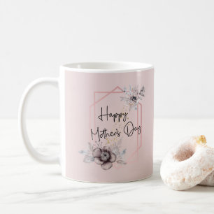 Foto Pink Blumen Geschenk zum Muttertag für Mama Kaffeetasse