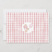 Foto Pink Bow Daisy Eine Alberne Gans 1. Geburtsta Einladung (Rückseite)