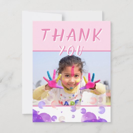 Foto Pink Bubbles Giro Kindergeburtstag Party (Vorderseite)