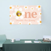 Foto Pink Daisy 1. Geburtstag Party Banner (Messeveranstaltung)