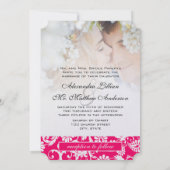 Foto Pink Damask Ich heirate meine beste Freundin Einladung (Rückseite)