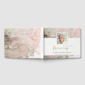 FOTO PINK DUSKY ROSE GOLD AGATE BEILEID MEMORIAL GÄSTEBUCH (Voll)