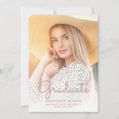 Foto Pink Glitzer Glam Abschluss Ankündigung (Vorderseite)