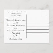 Foto Pink Heart Balloons Verlobung Ankündigung (Rückseite)