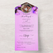 Foto Pink Hochzeit alles in einer Einladung (Innen Boden)