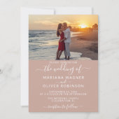 Foto Pink Hochzeit Einladung (Vorderseite)