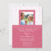 Foto Pink HoneySuckle Wirbel Einladung Hochzeit (Vorderseite)