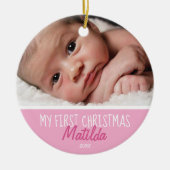 Foto Pink Keramik Ornament (Vorne)