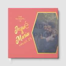 Foto Pink Wedding Foil Gästebuch hinzufügen