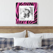 Foto Pink Zebra Leinwanddruck (Insitu (Schlafzimmer))