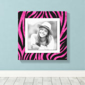 Foto Pink Zebra Leinwanddruck (Insitu (Holzboden))