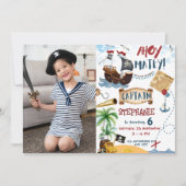 Foto Pirate Birthday Party Einladung (Vorderseite)