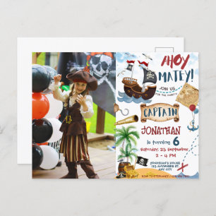 Foto Pirate Birthday Party Postkarte