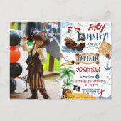 Foto Pirate Birthday Party Postkarte (Vorderseite)