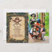 Foto Piratenflagge Pirate Geburtstagsparty Einladung (Vorderseite)