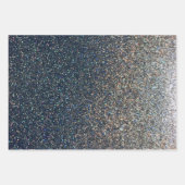 Foto Place Mat Imitate Silver Glitzer 3 Packung Geschenkpapier Set (Vorderseite 3)