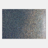 Foto Place Mat Imitate Silver Glitzer 3 Packung Geschenkpapier Set (Vorderseite 2)