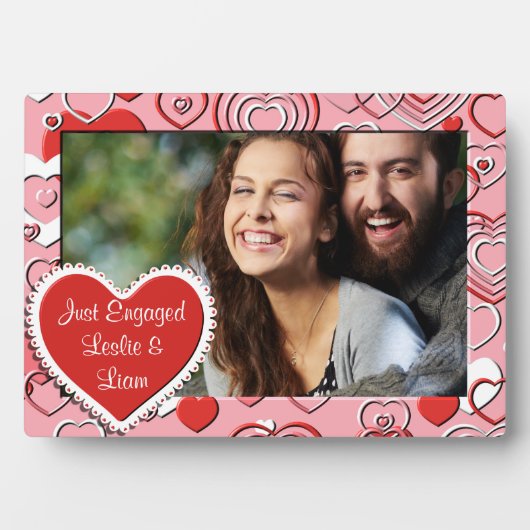 Foto Plaque - Horizontal Rahmen - Herz (Vorderseite)