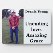 Foto Plaque, Memorial Custom Fotoplatte (Vorderseite)