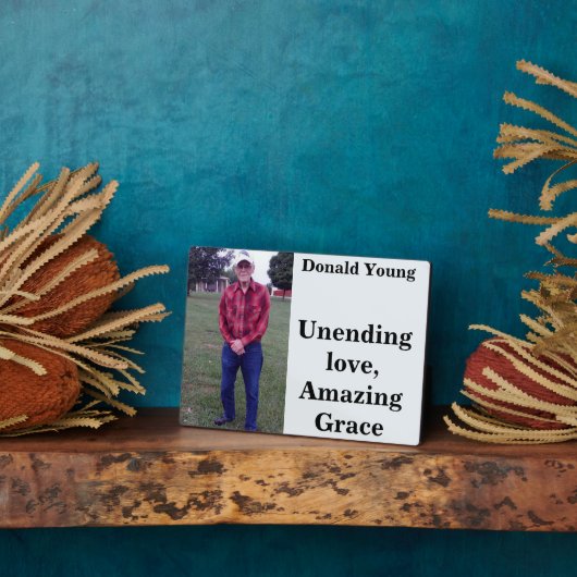 Foto Plaque, Memorial Custom Fotoplatte (Seite)