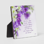 Foto Plaque—Purple Flowers-Vert Jer 29:11 Fotoplatte (Vorderseite)