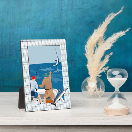 Foto Plaque - Vertikaler Rahmen - Blue Marlin Kari (Seite)