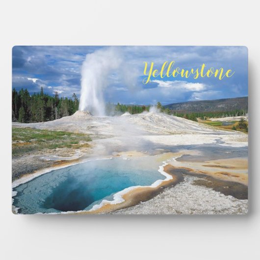 Foto Plaque-Yellowstone Geyser Fotoplatte (Vorderseite)