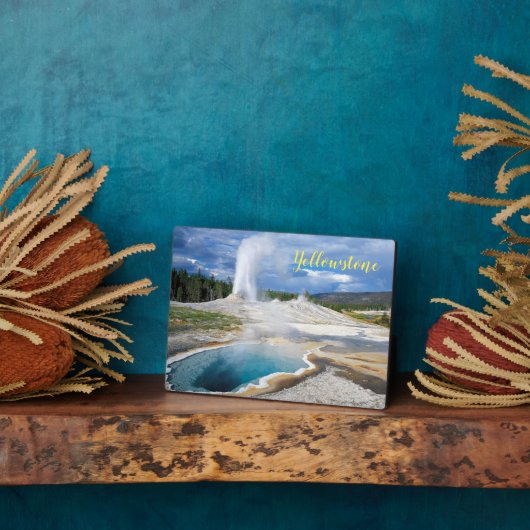 Foto Plaque-Yellowstone Geyser Fotoplatte (Seite)