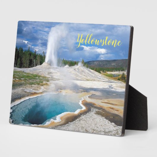 Foto Plaque-Yellowstone Geyser Fotoplatte (Seite)