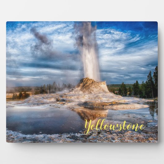 Foto Plaque-Yellowstone Geyser Fotoplatte (Vorderseite)