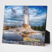 Foto Plaque-Yellowstone Geyser Fotoplatte (Seite)