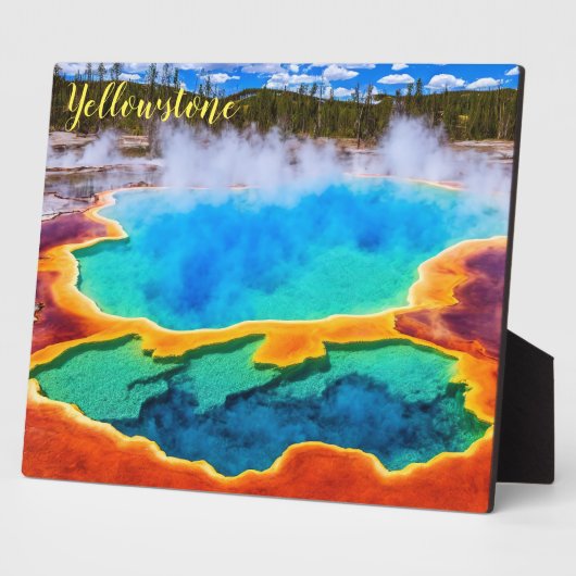 Foto Plaque-Yellowstone Thermal Hot Pot Fotoplatte (Seite)