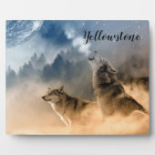Foto Plaque-Yellowstone-Wölfe Fotoplatte (Vorderseite)
