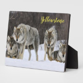 Foto Plaque-Yellowstone Wolves Plaque Fotoplatte (Seite)