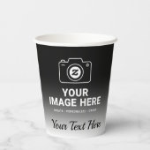 Foto Plus Benutzerdefinierte Nachricht Pappbecher (Rückseite)