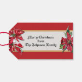 Foto Poinsettia Geschenkanhänger (Rückseite Horizontal)