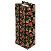 Foto Poinsettia Geschenktüte Für Weinflaschen (Rückseite Schrägansicht)