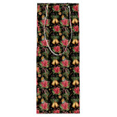 Foto Poinsettia Geschenktüte Für Weinflaschen (Rückseite)