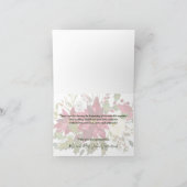 Foto Poinsettia Grüne Weihnachtsfeier Dankeskarte (Innenseite)