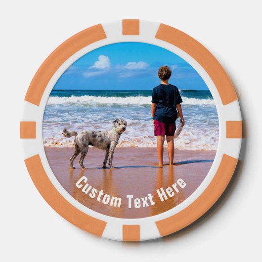 Foto-Poker-Chips mit Textname personalisiert Pokerchips (Vorderseite)