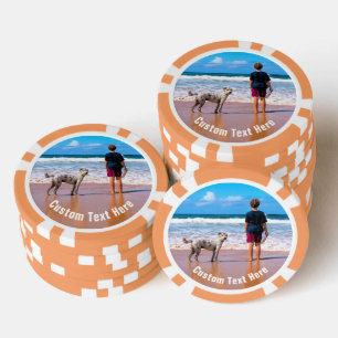 Foto-Poker-Chips mit Textname personalisiert Pokerchips