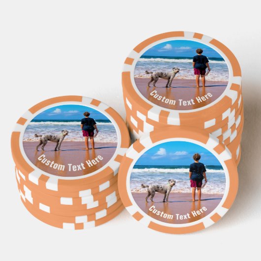 Foto-Poker-Chips mit Textname personalisiert Pokerchips (Stapel)